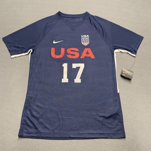 Nike Other - Team USA Jersey Youth XL‎ Blue Nike Lacrosse Dri-FIT Ohlmiller 17 Flag
